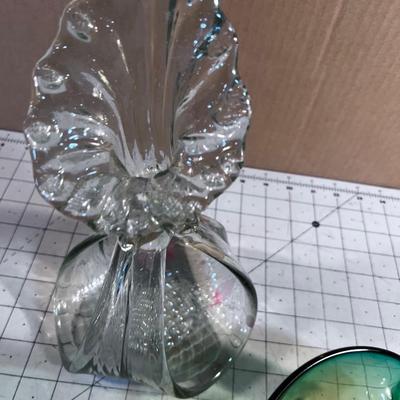 3 Pieces of Hand Blown Glass