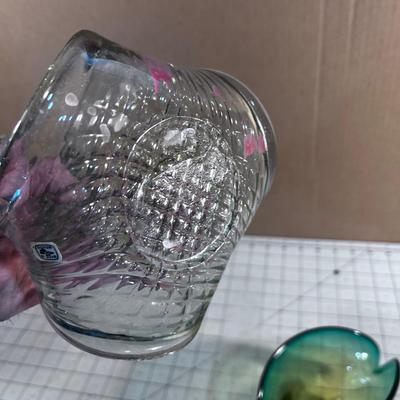 3 Pieces of Hand Blown Glass