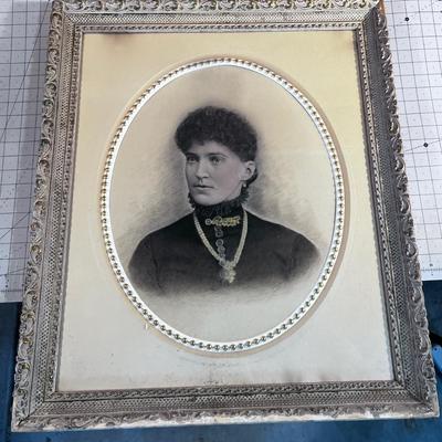Antique Chalk Drawing, Framed