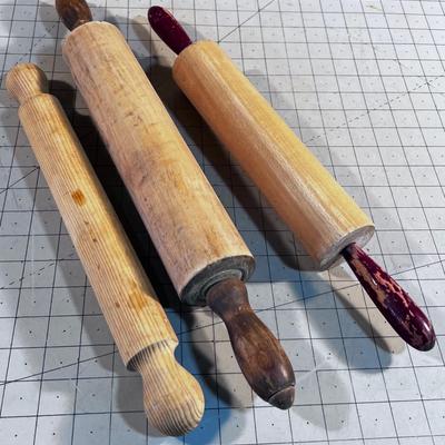3 Rolling Pins for Cookie Making 