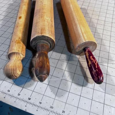 3 Rolling Pins for Cookie Making 