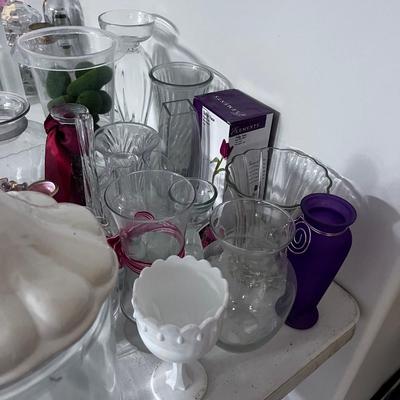 BIG Lot of BIG Glass Items