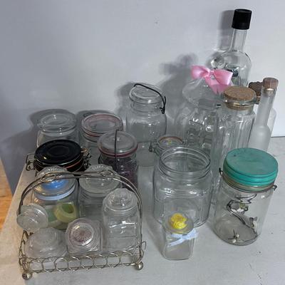 Lot of Glass Jars and stuff