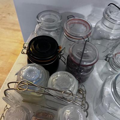 Lot of Glass Jars and stuff