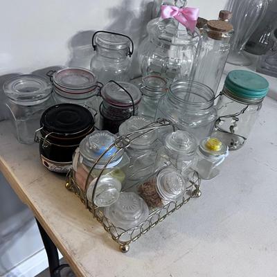 Lot of Glass Jars and stuff