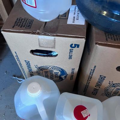 Sealed Water Containers both 1 Gallon (6)  and 5 Gallon (3)