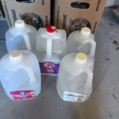 Sealed Water Containers both 1 Gallon (6)  and 5 Gallon (3)