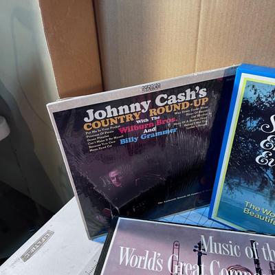 Down Stairs - 12" Vinal LP Records 4 Sets plus 7 Individual Including Jim Neighbors and Johnny Cash