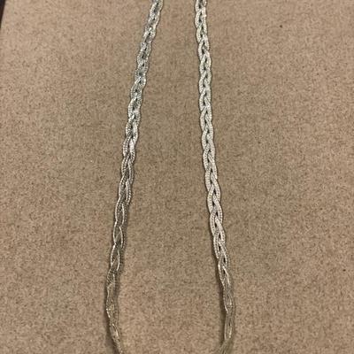 Sterling braided necklace