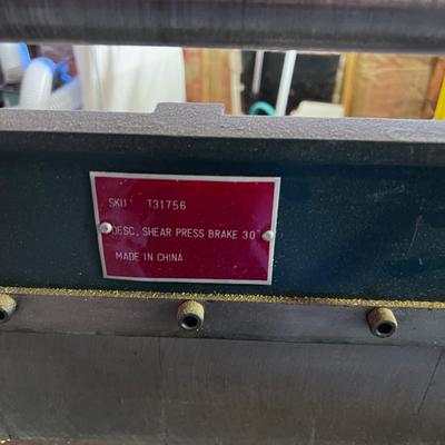 Central Machinery Sheer Press BRAKE 30" WOW!! The things you could build??? 