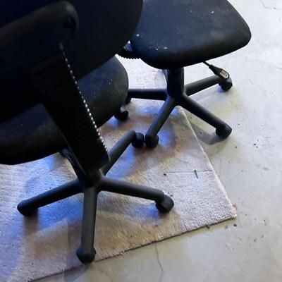 3 Secretary Chairs - Rolling adjustable Height. 