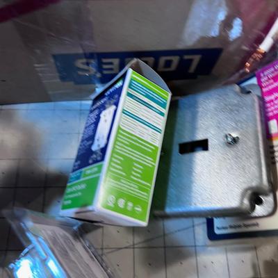 Mixed Box of Electrical Parts: Switches, Boxes, Brackets and Parts 