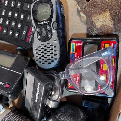 Box Mixed Lot of Radio, Poker Game, Railroad Spikes