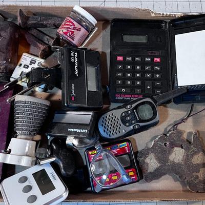 Box Mixed Lot of Radio, Poker Game, Railroad Spikes