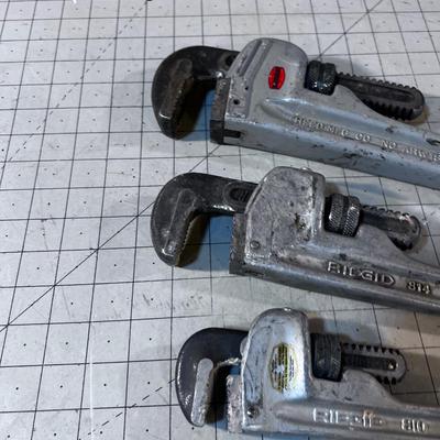 REED and RIGID Aluminum Handle Pipes wrenches. 