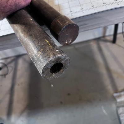 2 Steel Tubes with Threaded Lids