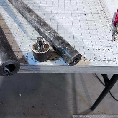 2 Steel Tubes with Threaded Lids