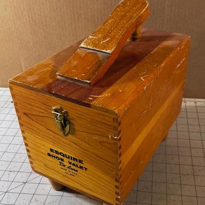 Shoe Shine Box with Supplies Included