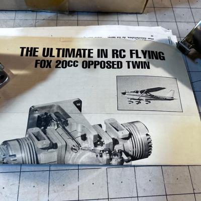 Fox 20 CC apposed twin RC Plane Engine