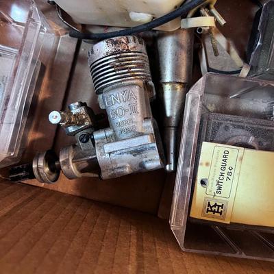 RC Plane Engine Bits and Pieces with3 Engines that are empty. 
