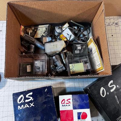 RC Plane Engine Bits and Pieces with3 Engines that are empty. 