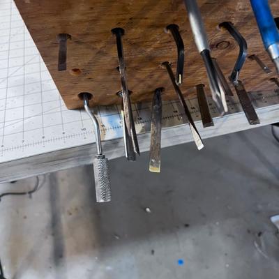 Carving Tools and Board Holder
