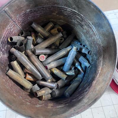 Cans of Rifle & Pistol Shell Casings Several Calibers