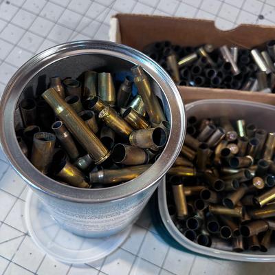 Cans of Rifle & Pistol Shell Casings Several Calibers