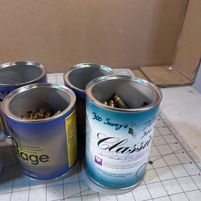 Cans of Rifle & Pistol Shell Casings Several Calibers