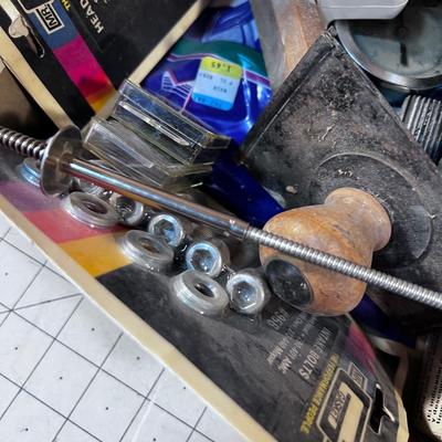 Mixed Tray of Tools: Chain, Hole Saw, Wrench etc. 