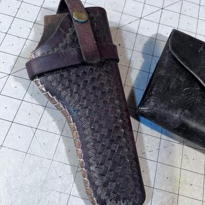Leather Holster and Ammo Pouch