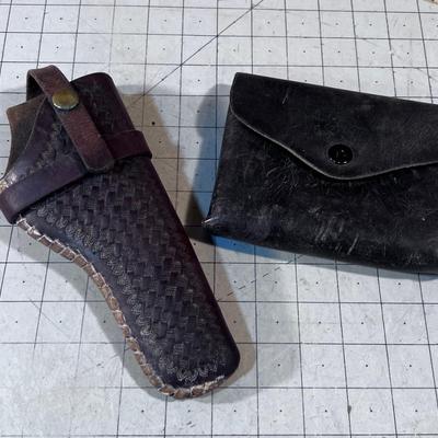 Leather Holster and Ammo Pouch
