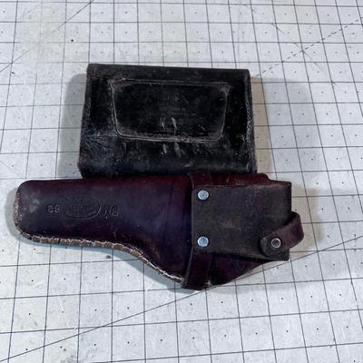 Leather Holster and Ammo Pouch