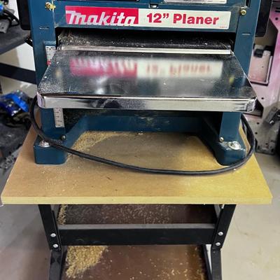 Makita Model 2012 - 12" Planer on stand. 
