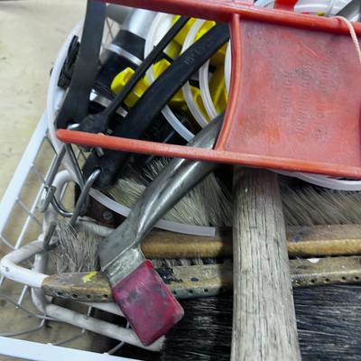 Tray FULL of STUFF: Wire, Pencil Sharpener, Bungy Cords etc., 