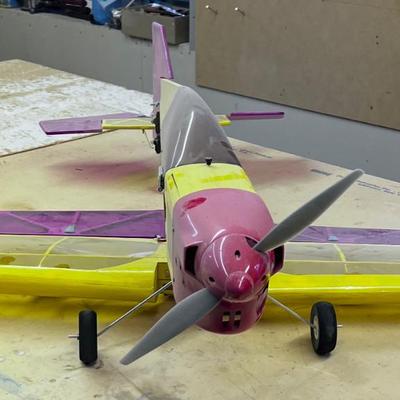 RC Model Air Plane YELLOW with RED NOSE