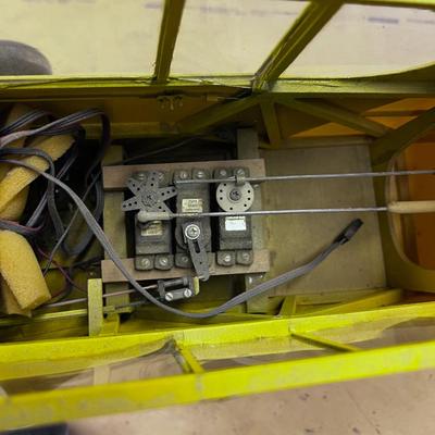 Yellow Piper Cub with Engine Plane