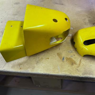 Yellow Piper Cub with Engine Plane