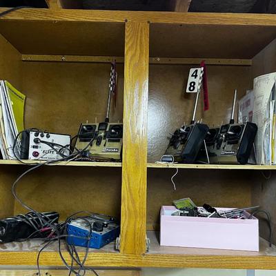 Cupboard Full of OBSOLETE Radio Controllers and other Parts and Accessories, plus Manual etc. 