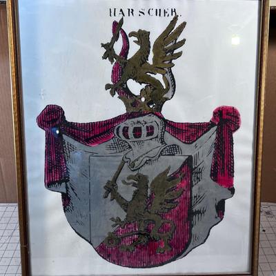 Harscher Coat of Arms, Framed 