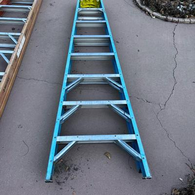 Blue Werner Ladder 8 Foot / steps