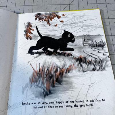 Antique Children's Book Titled SMOKEY, The Little Kitten Who Didn't Want too! 