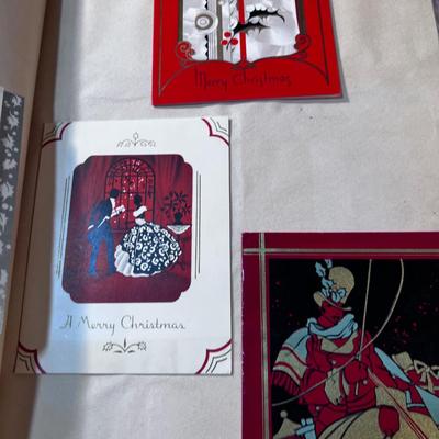 Lot of Vintage Papers including a Scrap Book of Christmas Card 