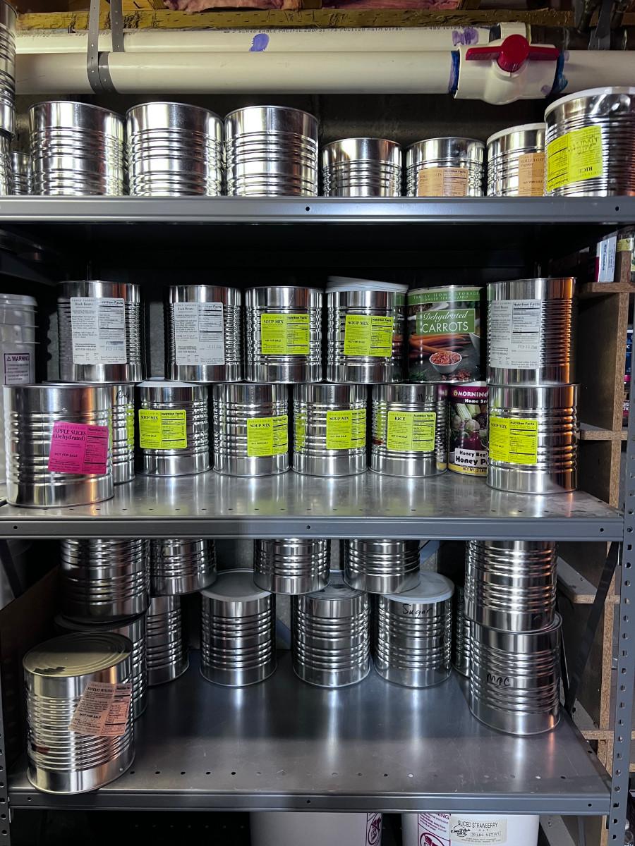 All the 10 Cans of Food Storage (approx. 60 Cans)