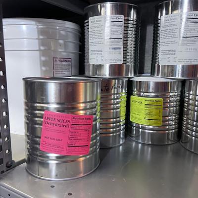All the #10 Cans of Food Storage (approx. 60 Cans) 