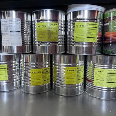 All the #10 Cans of Food Storage (approx. 60 Cans) 