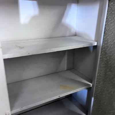 White Frosted Glass Cupboard OLD! 