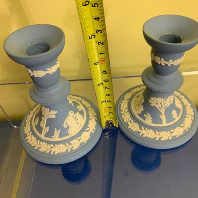 PAIR Wedgwood Jasperware Candlesticks
