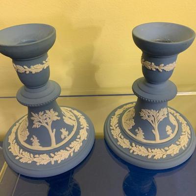 PAIR Wedgwood Jasperware Candlesticks