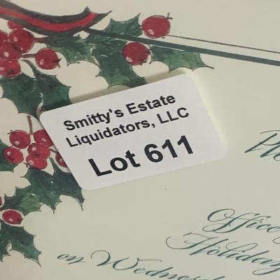 Blair House Holiday Invite Framed